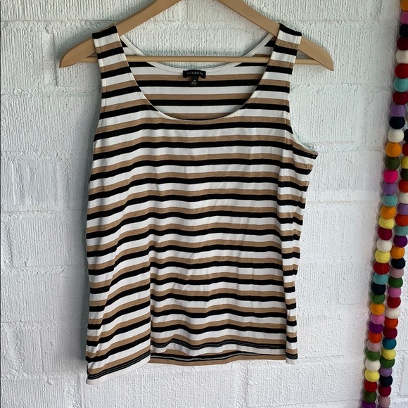 Talbots Tops - Talbots Striped Tank Modal Top sz M